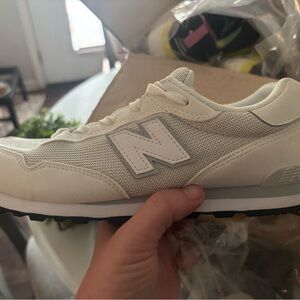 New Balance Cream and White Sneakers